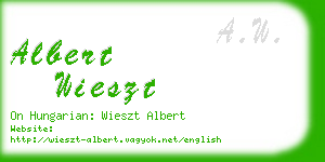 albert wieszt business card